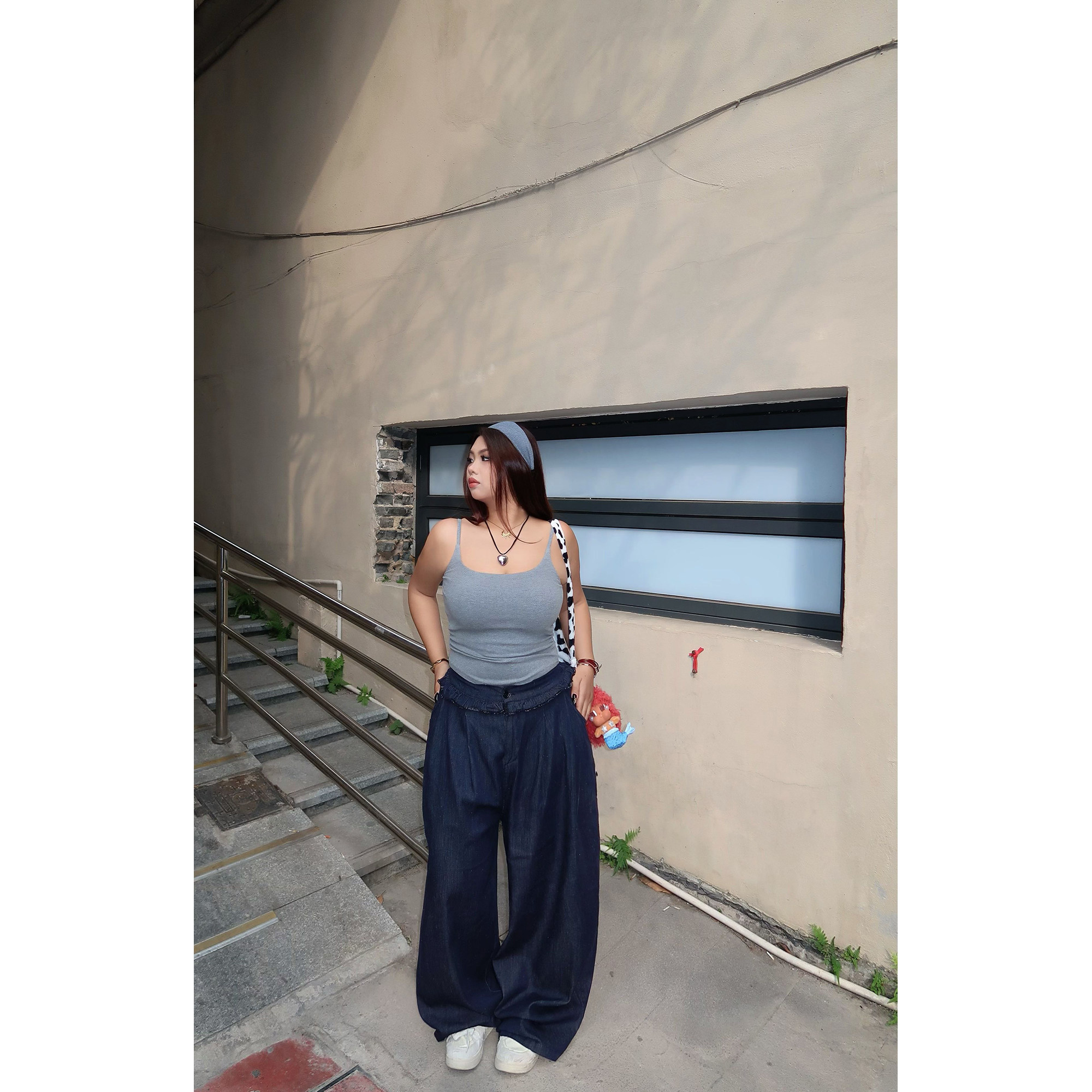 楠哥微胖复古显瘦直筒牛仔裤女夏季薄款大码时尚潮流胖mm百搭裤子