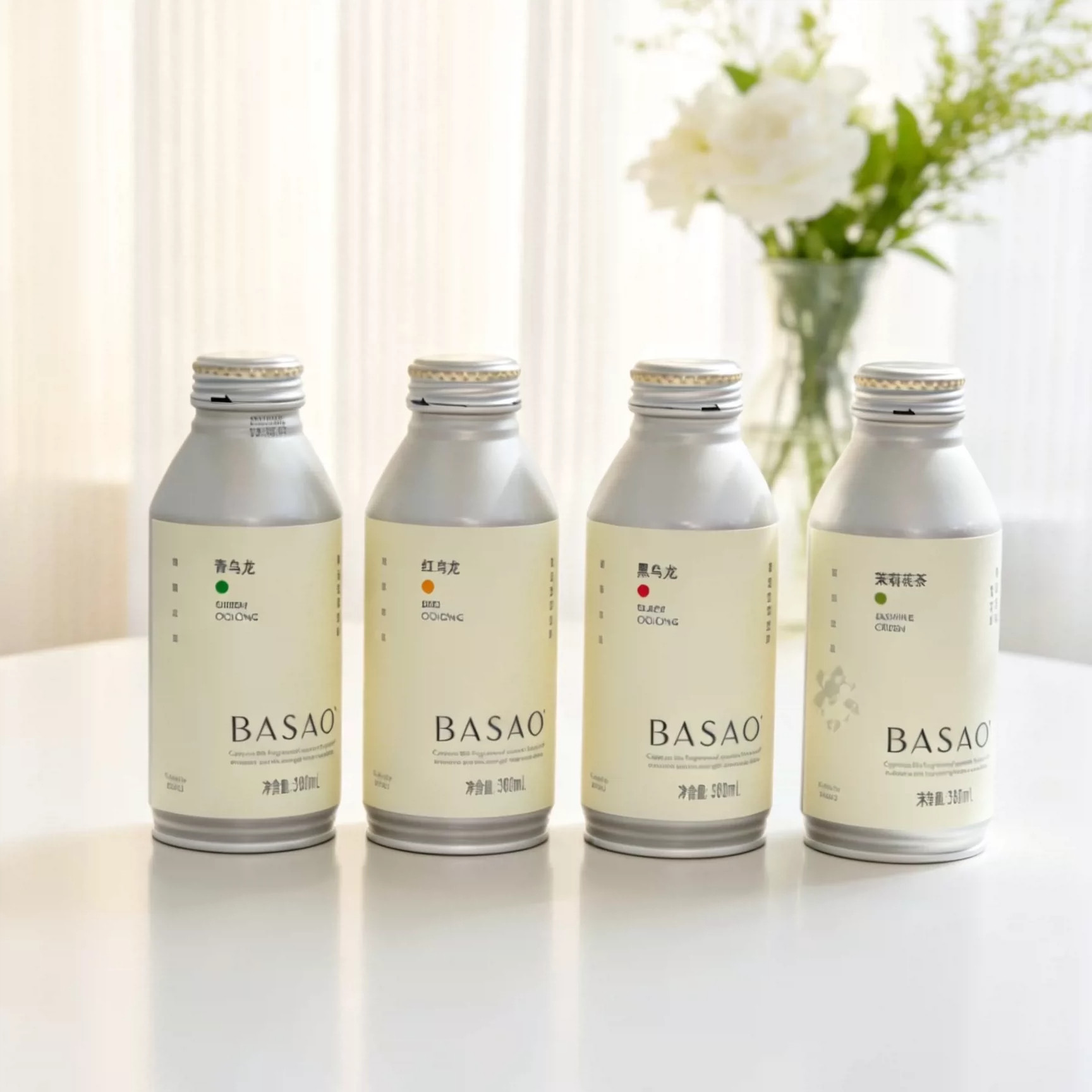 BASAO佰朔康普茶kombucha红/黑乌龙气泡水碳酸饮料310ml*6罐整箱