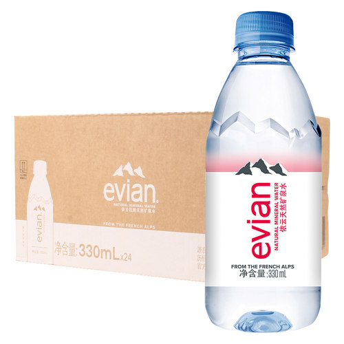 依云矿泉水进口法国330ml弱碱水