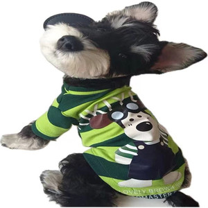 厂家直销宠物狗背心小型犬衣服薄款网红潮牌狗狗条纹短袖T恤衣服
