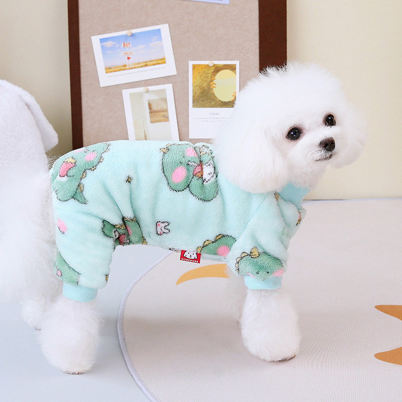 秋冬款新款法兰绒茶杯犬中小奶狗狗猫咪宠物泰迪衣服背心批发