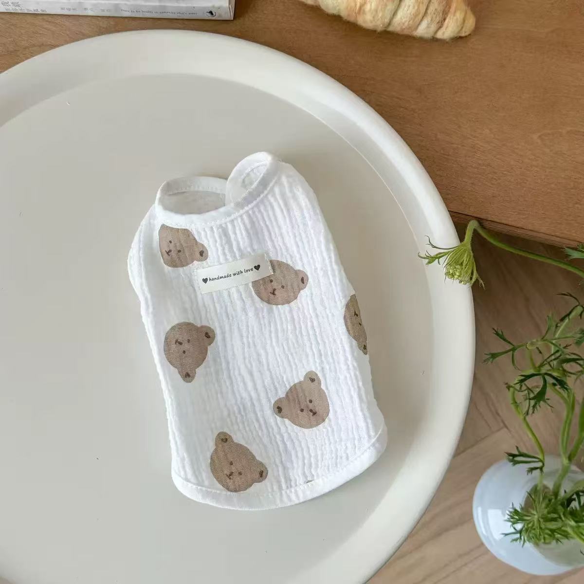 可代发薄款春夏季狗狗服装纯棉背心泰迪比熊柯基防晒衣服开衫设计