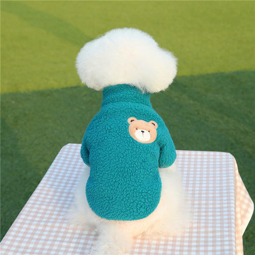 猫咪狗狗宠物服装韩版小熊秋冬羊羔毛卫衣泰迪比熊小狗衣服