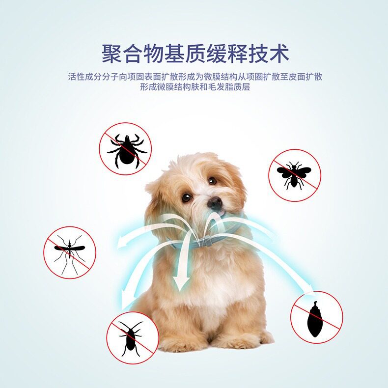 宠物驱虫项圈跨境布偶除跳蚤防虱子猫狗体外猫链狗链防走丢户外