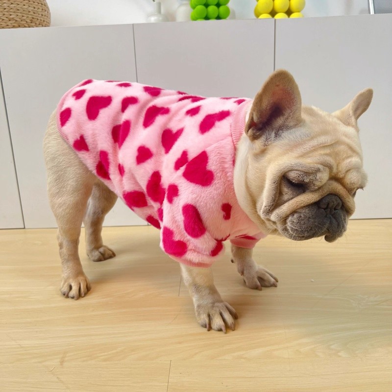 巴哥法斗衣服秋冬季加绒卫衣保暖加绒棉衣斗牛犬英斗恶霸狗狗冬装