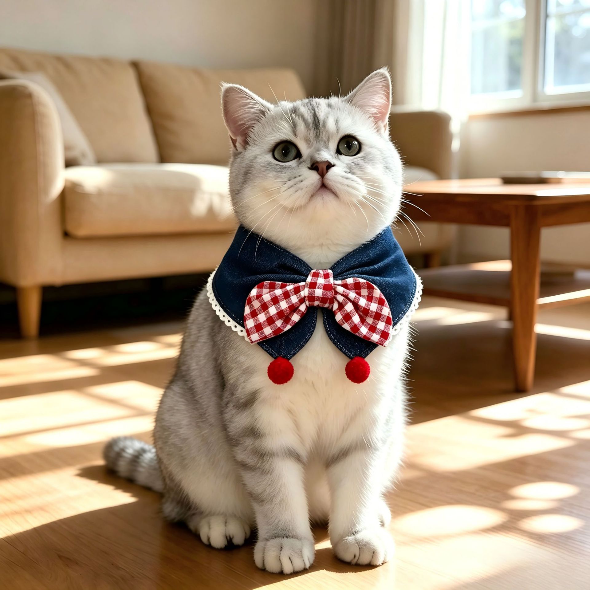 红色蝴蝶结毛孩子宠物围兜猫咪狗狗可爱领结领带项圈高端商超品质