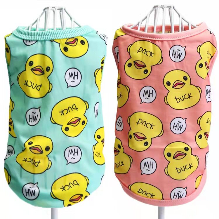 春夏款狗狗衣服猫咪泰迪贵宾犬吉娃娃比熊小中型犬衣服黄小鸭背心