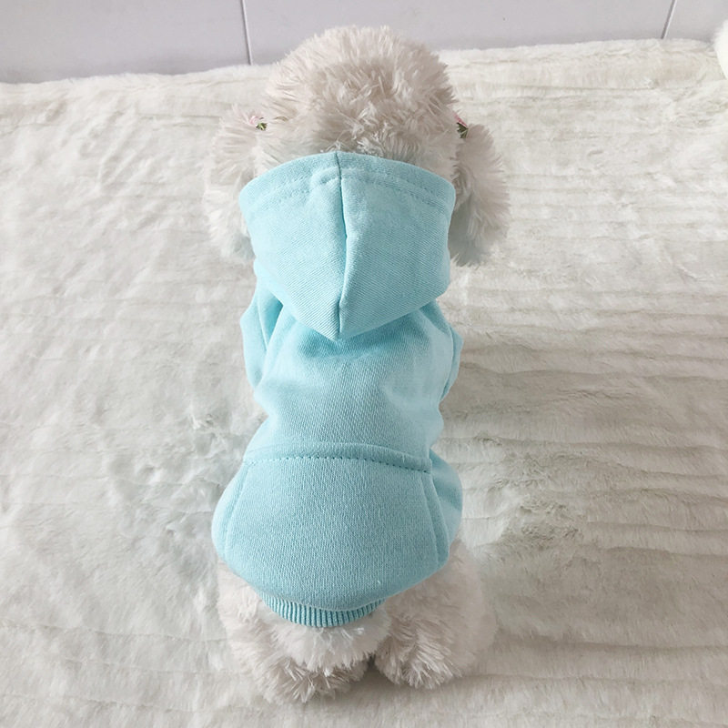 春秋宠物衣服小狗口袋卫衣纯色狗衣服加绒猫咪衣服宠物用品狗衣