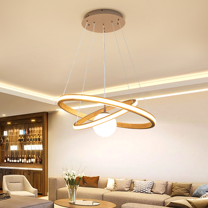 原木餐厅吊灯简约北欧灯具