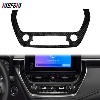 适用于23-25丰田卡罗拉GR碳纤维中控多媒体空调按键面板 干碳内饰