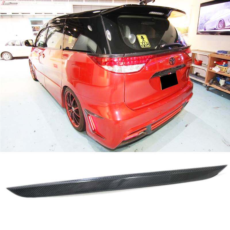 适用于2006-2014年丰田大霸王Estima普瑞维亚ACR50碳纤维尾盖饰条