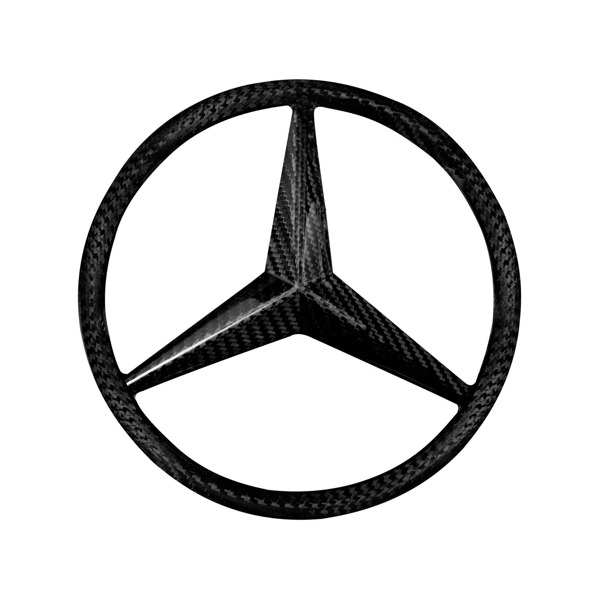 适用于奔驰A/C/E/S/GLA/CLA级车标改装碳纤维18.8MM汽车配件