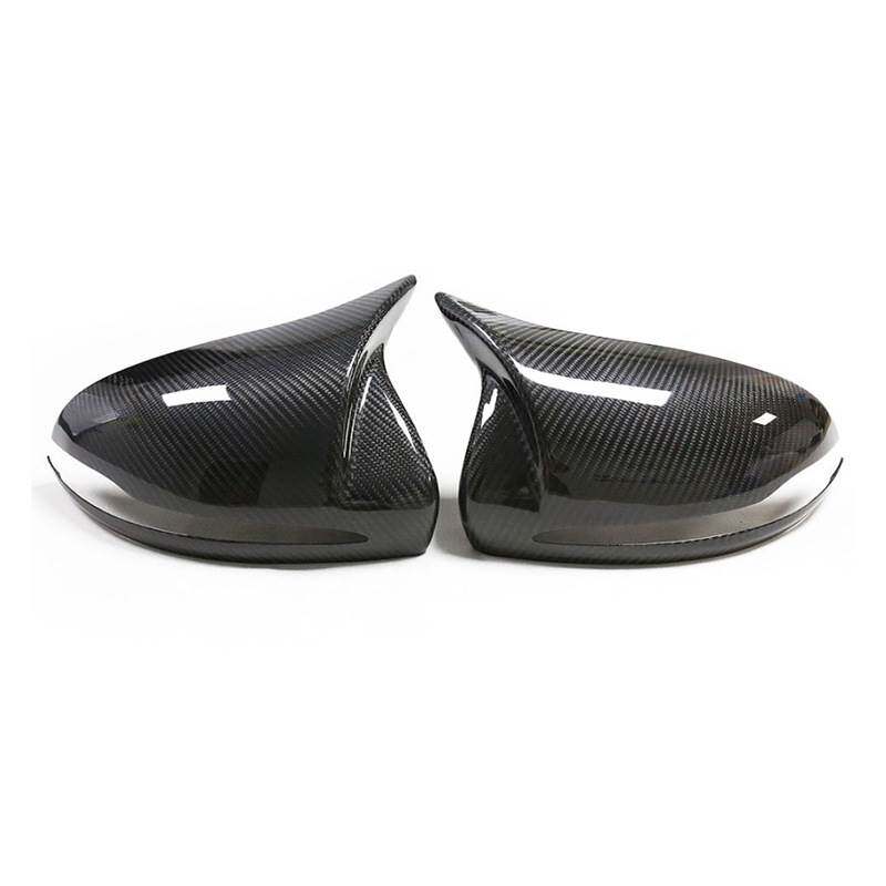 适用奔驰W205左右驾牛角贴片 W222/W213碳纤维车后视镜壳厂家