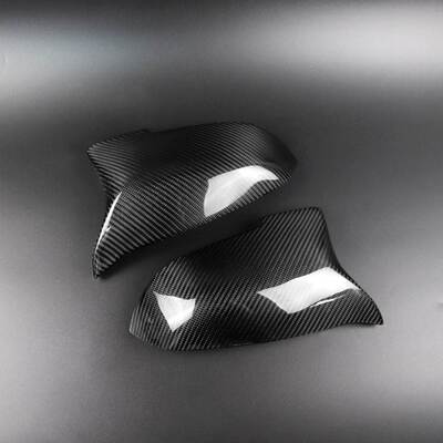 适用宝马5系F10F18F07 530 535 525碳纤维后视镜罩牛角替换件式