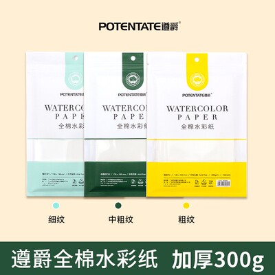 300g棉浆水彩本尊爵便携