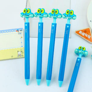 卡通盖瑞蛇按动中性笔黑色速干刷题笔疯狂动物城方方笔文具