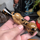 天然保真海柳烟嘴随型复古风拉杆活性炭过滤器粗中细三用通用收藏