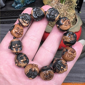 保真天然海柳血柳精雕佛珠手链