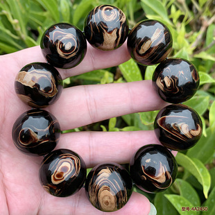 包邮 保真血柳海柳手串活柳文玩佛珠单圈圆珠男士 手链24mm火焰纹