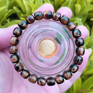 天然海柳手串血柳活柳佛珠单圈男女情侣父母礼物8X8mm桶珠山水纹