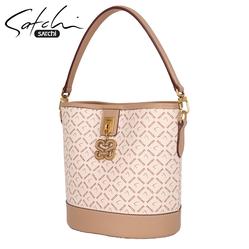 沙驰女包正品新款包包时尚百搭单肩包女士老花水桶包休闲斜挎包潮,箱包皮具/热销女包/男包,水桶包,淘宝优惠券,粉丝福利购,淘宝优惠卷
