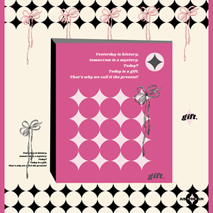 funnymore印 justforfun蝴蝶结文件夹 四宫格大容量 拍纸本收纳