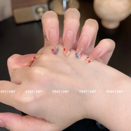 【春日繁花】新款纯手工穿戴甲百搭高级显白纯手作穿戴式指甲贴片