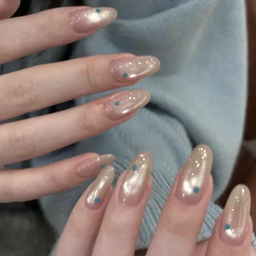 【湿漉漉】春夏冰晶果冻猫眼玻璃珠纯手工穿戴甲481款带盒工具包