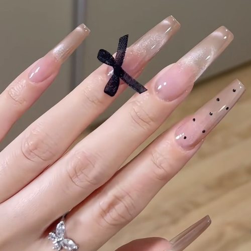 【欲欲公主】纯手工穿戴美甲猫眼超长美甲成品气质显白可拆卸美甲