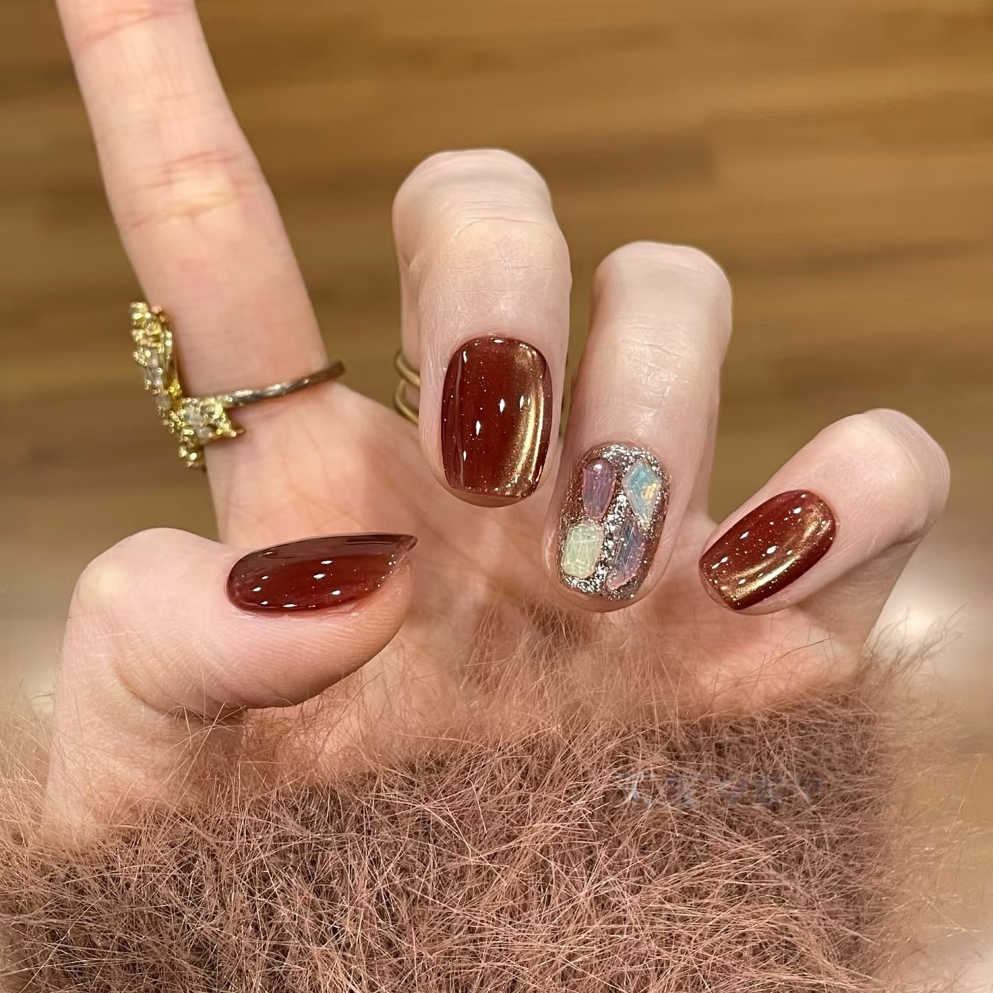 纯手工制作美甲贴秋冬猫眼焦糖色系猫眼甲片显白短甲可拆卸穿戴甲,彩妆/香水/美妆工具,穿戴甲/甲片,淘宝优惠券,粉丝福利购,淘宝优惠卷