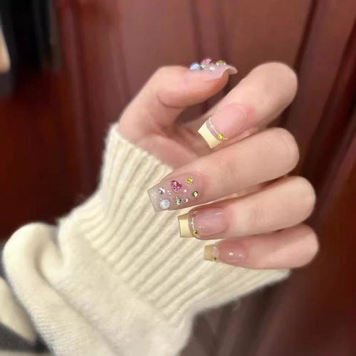 纯手工穿戴美甲彩色宝石盒子夏季显白爆款小清新小红书爆款1029