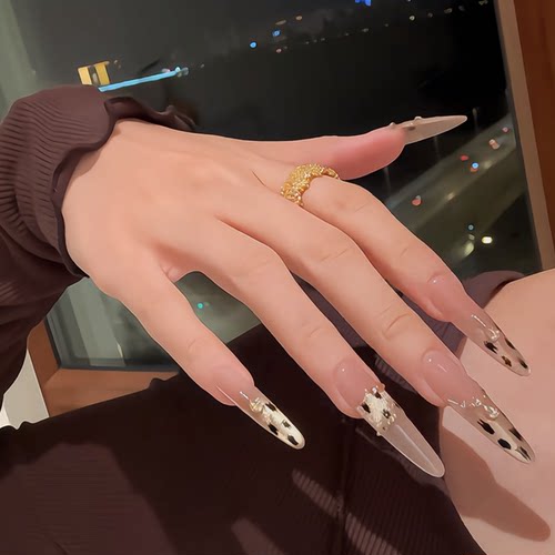 【金钱豹】秋冬纯手工高定猫眼手工穿戴甲气质美甲百搭仙女款美甲