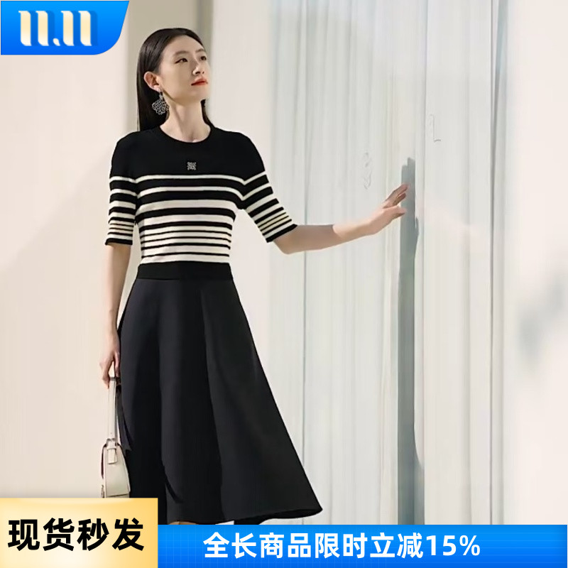 商场同款25夏季新款时尚气质修连衣裙