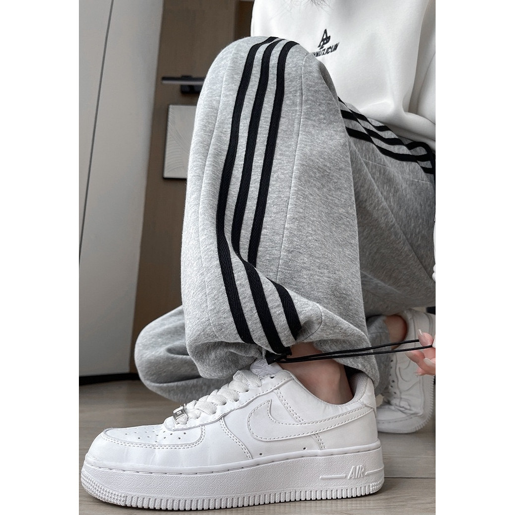 灰色裤子女秋冬季加厚2025新款宽松束脚休闲运动卫裤小个子阔腿裤,女装/女士精品,卫裤,淘宝优惠券,粉丝福利购,淘宝优惠卷