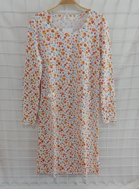 LY2131白色黄橘花睡裙