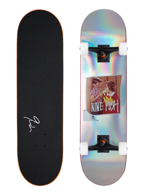 沸点JUSTICE X NINEPUSH专业板初学者滑板刷街代步动作双翘短板