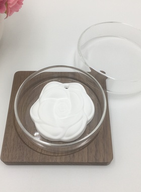 核桃木垫天使石膏玻璃罩香水精油香薰套装专柜展会客户试香闻香用