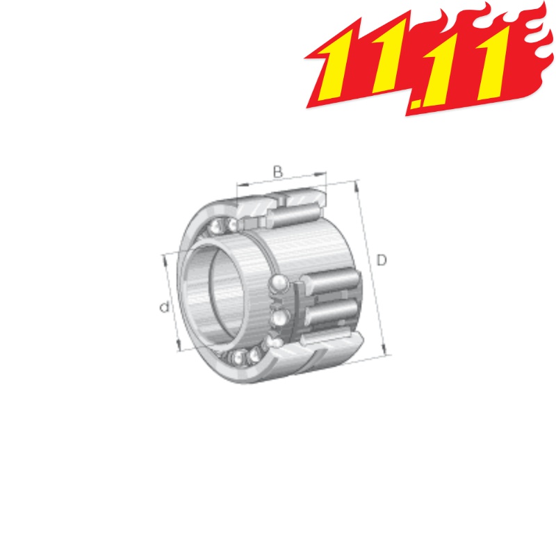 INA NKIB5901滚针/角接触球轴承内12mm外24mm厚17-5mm