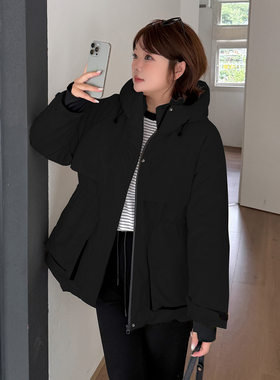 收腰显瘦派克羽绒服冬大码女装立