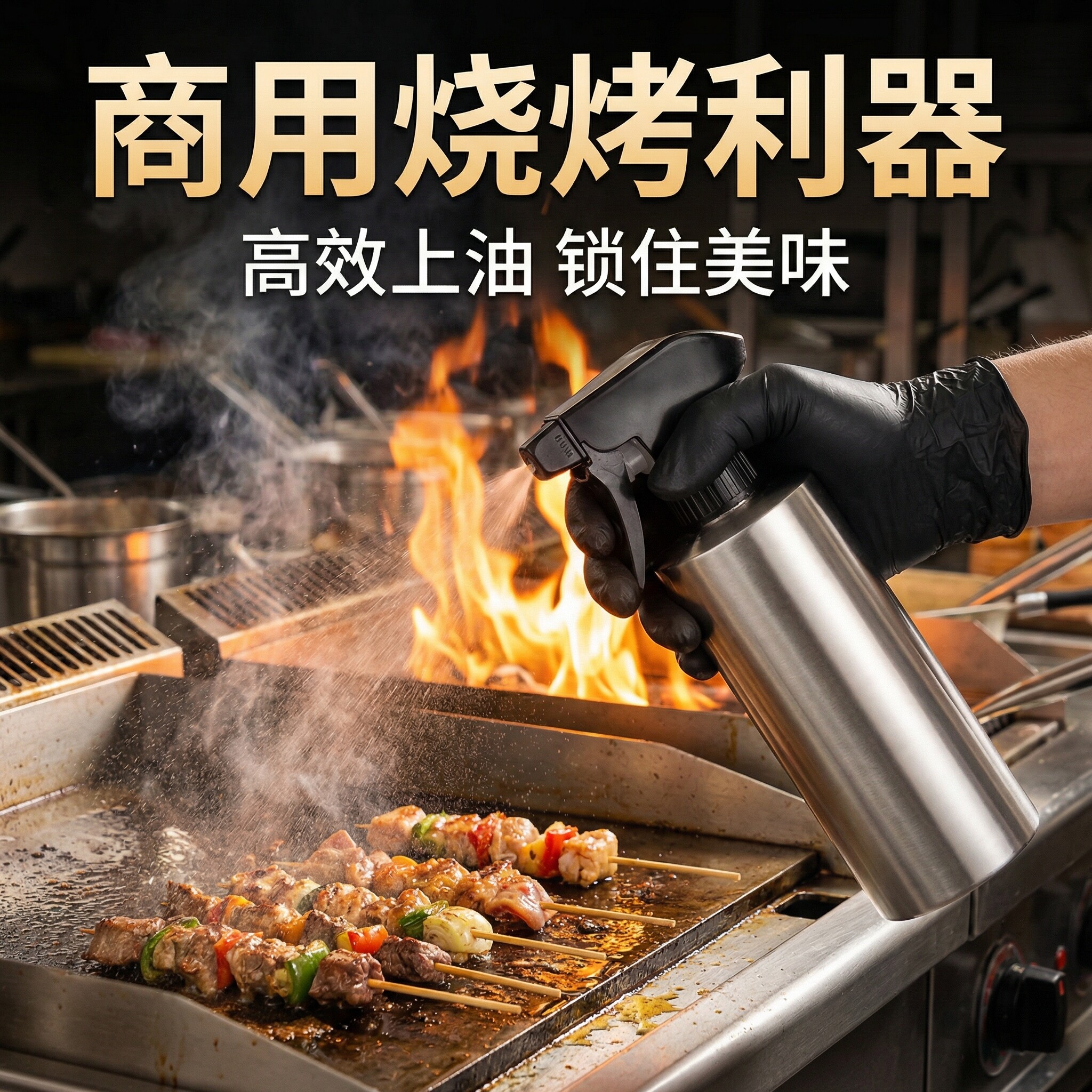 304不锈钢喷油瓶商用后厨喷油油壶