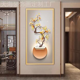 网红月银杏入过玄关装饰画户现代轻寓意好走奢廊道挂画简约大气壁