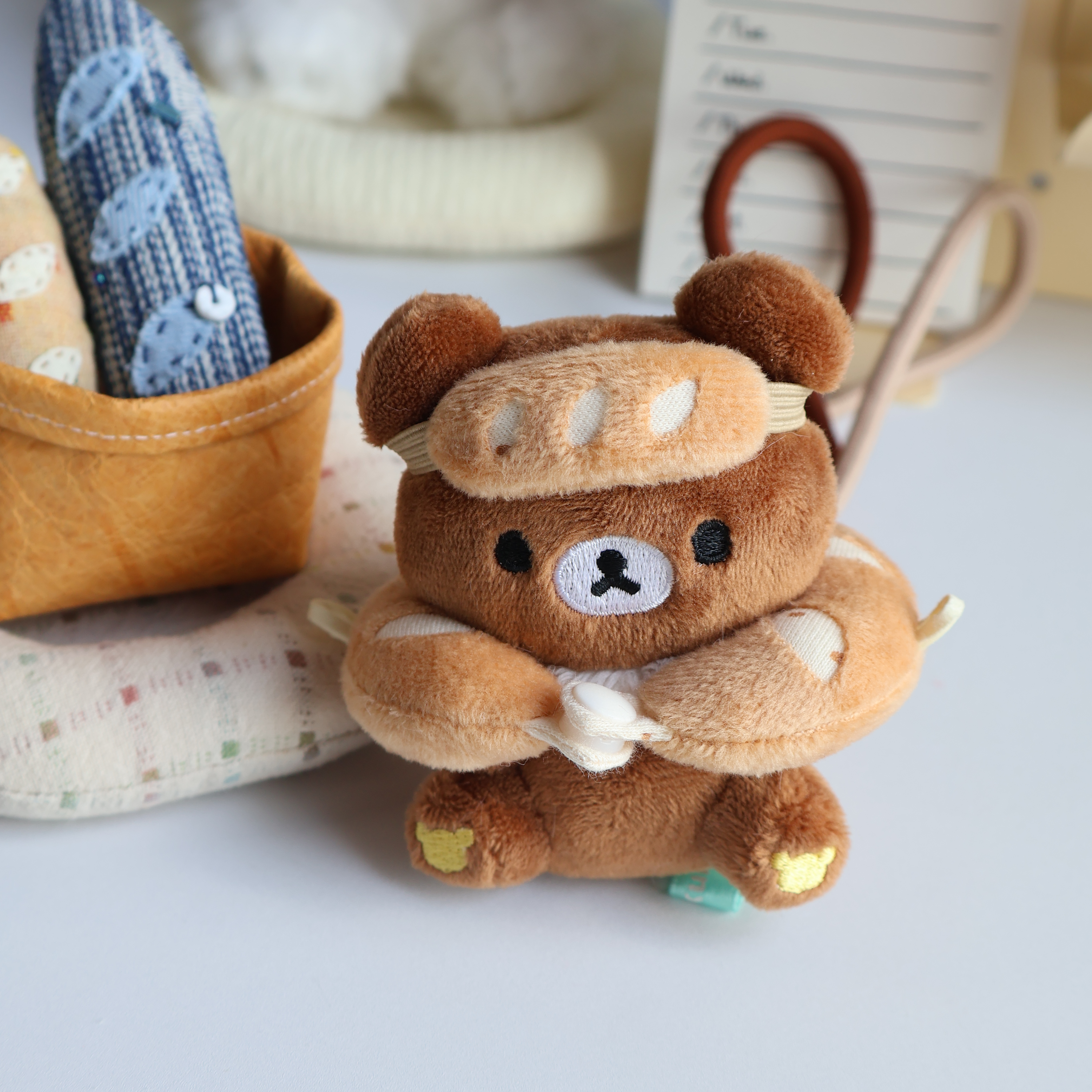 【小小小薪】藜麦面包U型枕眼罩挂件三件套娃用道具（送挂绳）,模玩/动漫/周边/娃圈三坑/桌游,棉花娃娃/毛绒玩具娃衣,淘宝优惠券,粉丝福利购,淘宝优惠卷