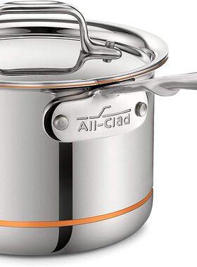 美国代购All-Clad Copper Core  Sauce Pan5层复合不锈钢铜芯汤锅