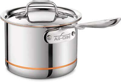 美国代购All-Clad Copper Core  Sauce Pan5层复合不锈钢铜芯汤锅