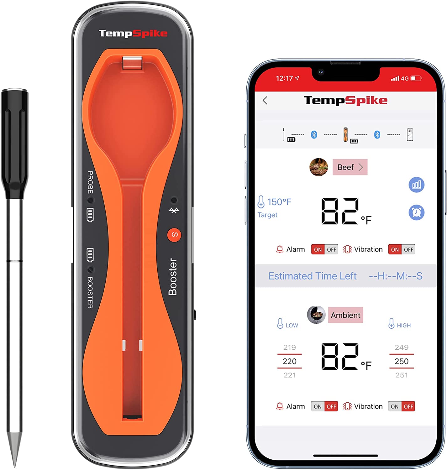 美国代购ThermoPro TempSpike Meat Thermometer无线烤肉温度计