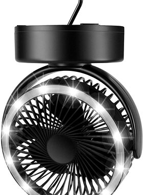 美国代购Odoland Camping Fan LED Lantern 便携式野营风扇LED灯