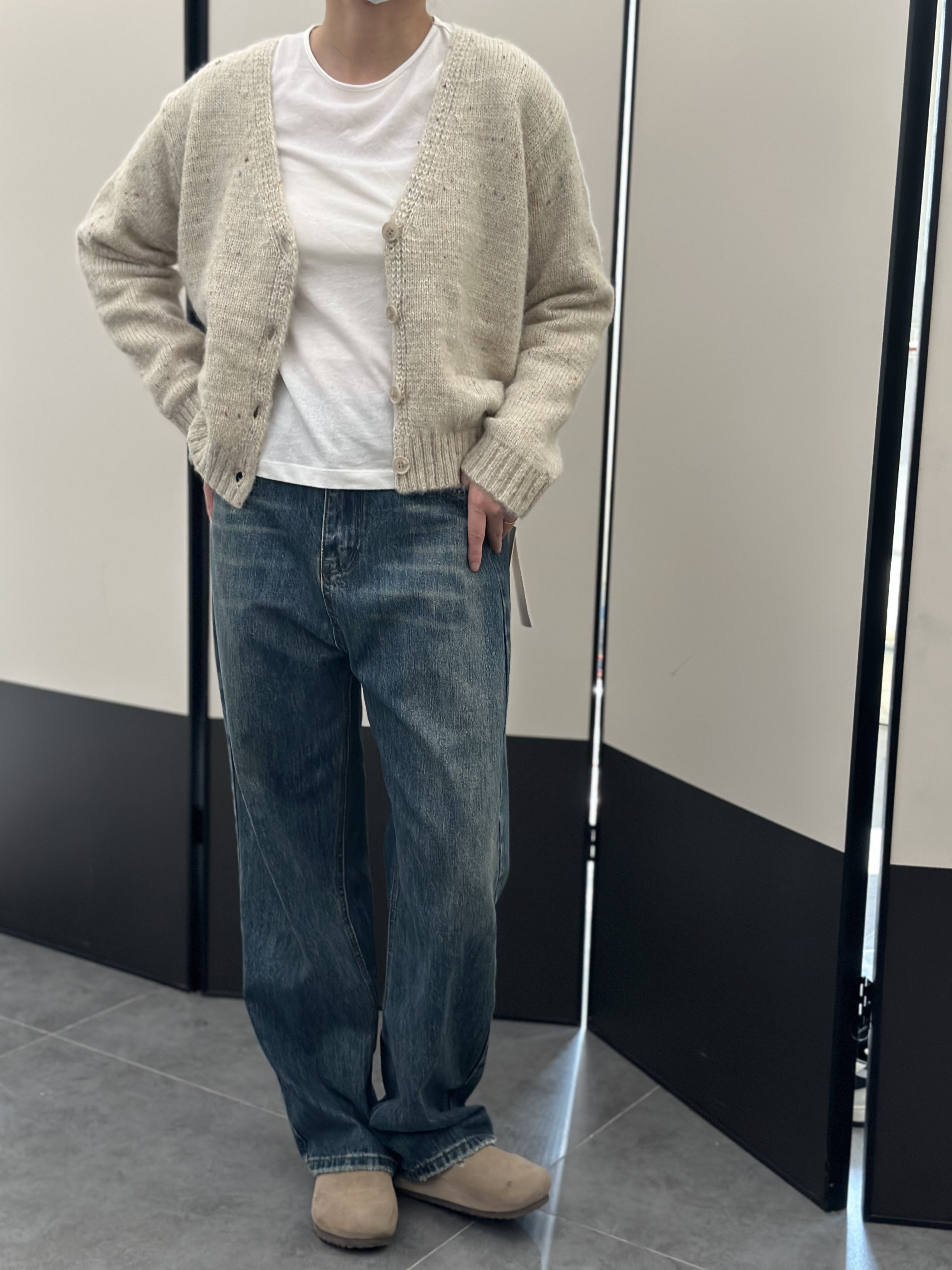 2024春秋经典韩国verso简约深色直筒牛仔裤女百搭显瘦女