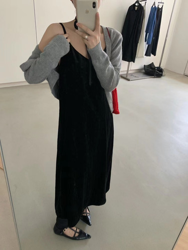 秋新品韩系aboutmoon简约休闲纯色百搭针织毛衣开衫女均码