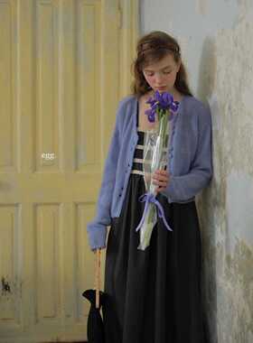 春夏新品egg鸡蛋家日系复古蕾丝边撞色减龄吊带背心连衣裙女