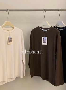 经典秋冬新品韩国elephant黑科技蛋白绒发热打底T恤磨毛长袖t均码